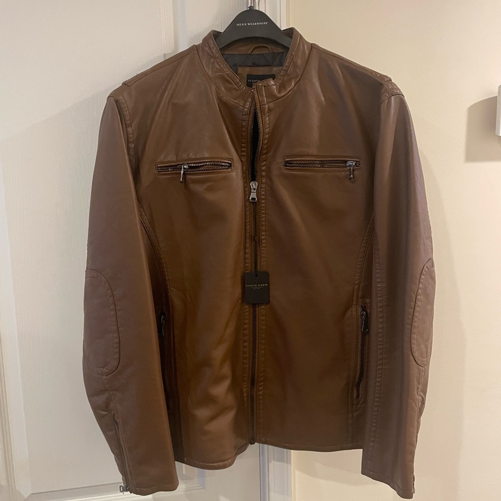 Pronto Uomo Brown Leather Jacket